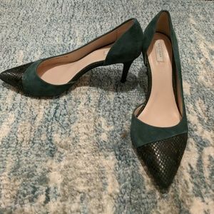 Cole Haan dark green/snakeskin Highline Pumps